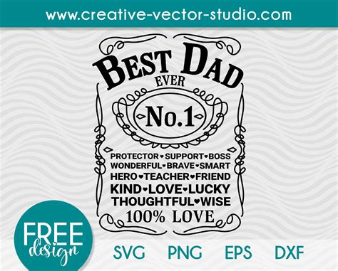 Free Best Dad Ever SVG, PNG, DXF, EPS | Creative Vector Studio