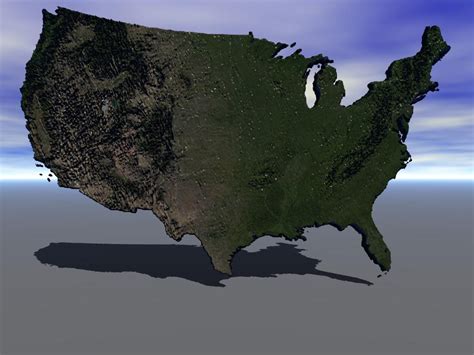 US Relief Map - 3D Model - ShareCG