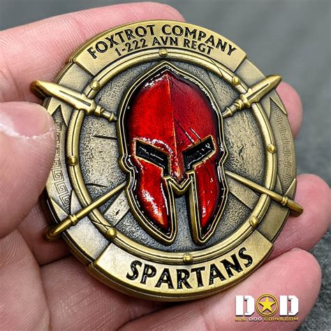 Foxtrot Company 1-222 AVN Regt - Spartans - Custom Challenge Coin