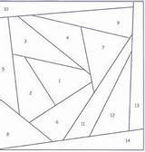 Crazy Quilt Block Pattern Sketch Coloring Page sketch template