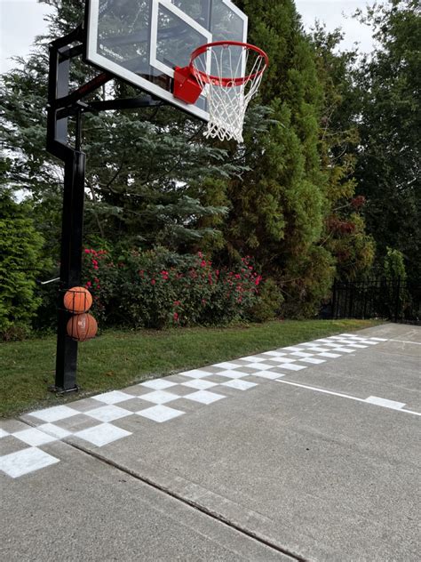 The Hoop Is IN! | Basketball Court Stencil DIY - MALLORY NIKOLAUS