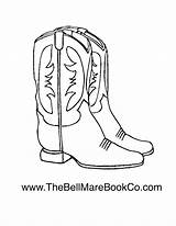 Rodeo Cowboy Boots Coloring Page  Etsy sketch template