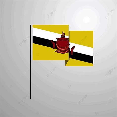 Brunei Flag Vector Hd PNG Images, Brunei Waving Flag Design Vector ...