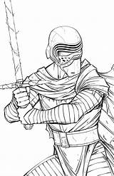 Ren Kylo Step Coloring Dragoart Yoda Galaxias Masker Kleurplaat  sketch template