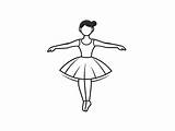 Ballet Dancer Coloring Page  sketch template