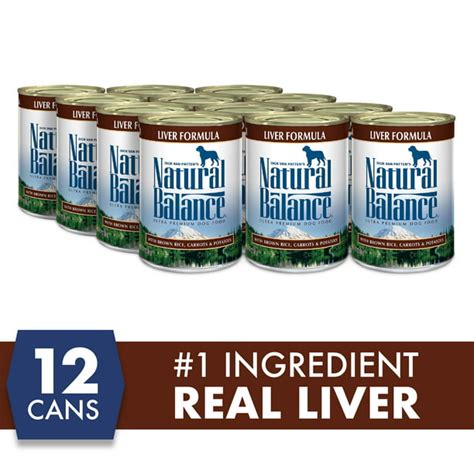 Natural Balance Ultra Premium Liver Wet Dog Food, 13 oz Can (12 pack ...