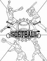 Free Printable Softball Coloring Pages sketch template