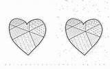 Geometric Heart Coloring Page  Delineate Your Dwelling sketch template