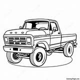 Sleek Lifted Ford Truck Coloring Page  Pagescom sketch template