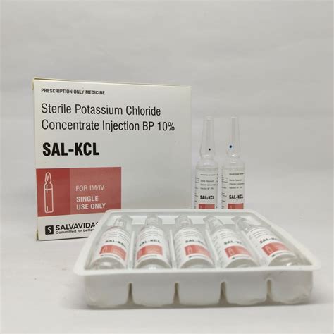 Potassium Chloride BP (10%) injection ( SAL-KCL INJECTION) at Rs 98 ...