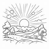 Sunrise Coloring Pages Coloring sketch template