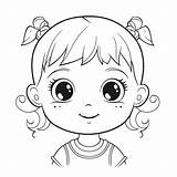 رسم كرتون تلوين وجه الفتاة الصغيرة الخطوط العريضة المتجه سيارة  sketch template