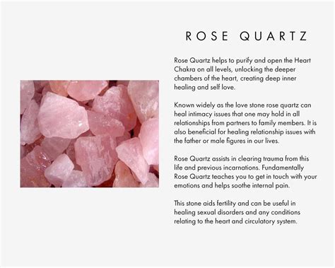 CRYSTAL PROPERTIES | Crystals, Crystals healing properties, Rose quartz