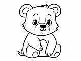 Cinnamon Bear Ready For Coloring  Page sketch template