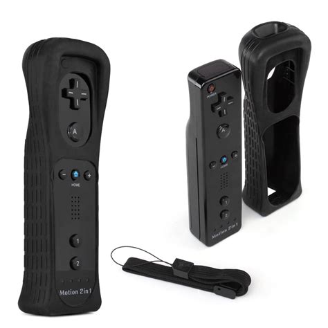 Wireless Remote Wiimote Control Controller + Silicone Case Sleeve Skin Cover + Wrist Strap ...