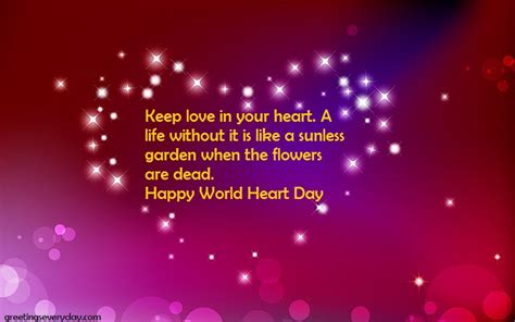 Happy World Heart Day 2017 Quotes, Sayings & Slogans