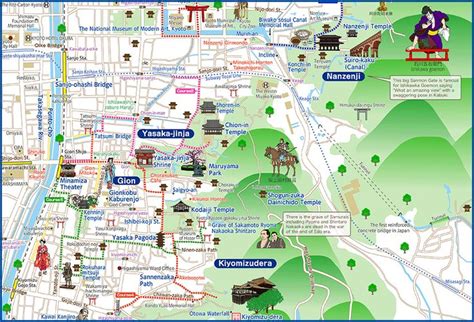 KYOTO Gion・Kiyomizudera・Ginkakuji Tourist Map｜sightseeing map map＆news-japan | 観光マップ, 京都おすすめ観光 ...