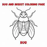 BUG coloring Page For A Children bugs Coloring Book  Premium AI sketch template