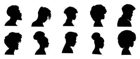 Afro Hair Style Silhouette 23822038 Vector Art at Vecteezy