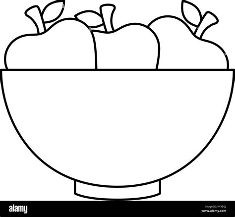 bowl with apples fruits vector illustration design Stock Vector Image & Art - Alamy