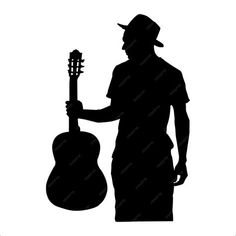 Premium Vector | Guitar player silhouette