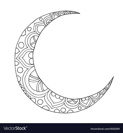 Ramadan kareem half moon Royalty Free Vector Image