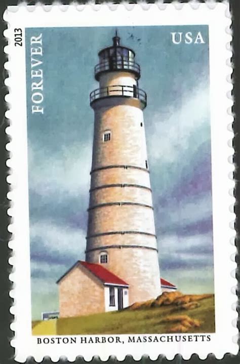 Beacon Light Philately: 0205. USA - Boston Harbor Lighthouse (US New England Coastal LH Series-2013)