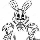 Creepy Withered Bonnie Coloring Page  Pagescom sketch template