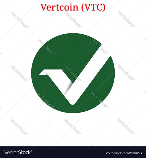 Vertcoin vtc logo Royalty Free Vector Image - VectorStock