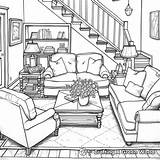 Living Room Coloring Pages  Free & Printable sketch template
