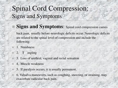 PPT - Spinal Cord Compression: A Case Study PowerPoint Presentation - ID:306649