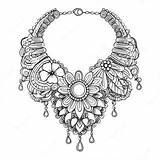 Elegant Necklace Coloring Page 47293 37384 sketch template
