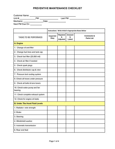 Printable Hot Tub Maintenance Schedule Excel Template - qleromon