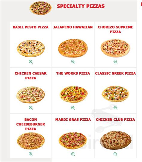 New Orleans Pizza menu in Grand Bend, Ontario, Canada