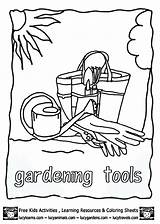 Garden Tools Coloring Pages sketch template