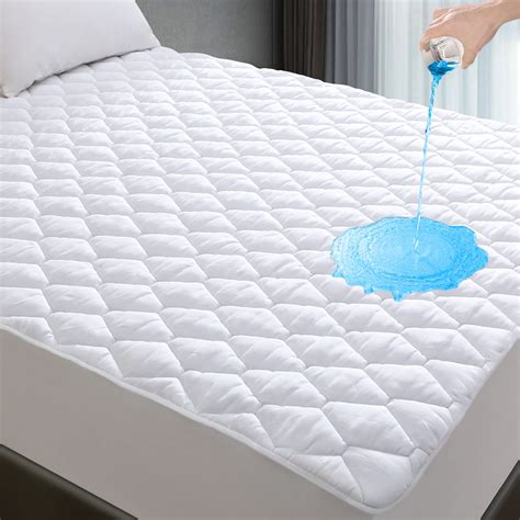 Queen Mattress Protector, Waterproof Breathable Noiseless Queen ...