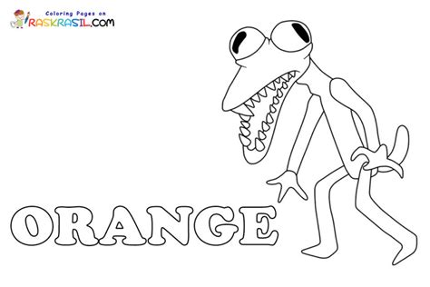 Orange Rainbow Friends Coloring Pages