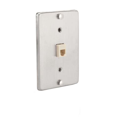 Commercial Electric 1-Line Phone Wall Mount - Metallic-219S - The Home Depot