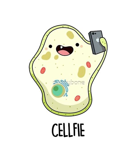 Cell-fie Biology Pun Sticker by punnybone | Funny doodles, Punny jokes ...