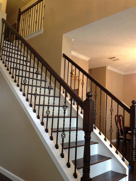 rod iron staircase with porcelain tile - Google Search Metal Stair ...