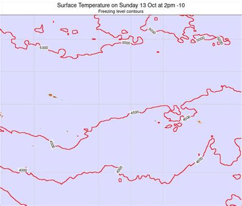 Cook Islands Surface Temperature on Friday 05 Feb at 8am CKT