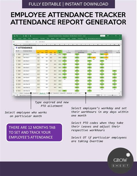 Employee Attendance Tracker and Report Generator Leave Planner ...