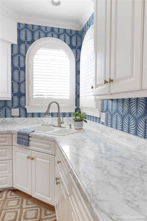 A Wallpaper Backsplash For Your Kitchen! - Driven by Decor