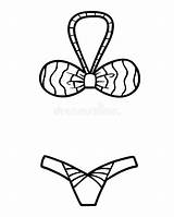 Bikini Coloring Clipart Dessin Coloriage Pages Kleurplaat Colouring  sketch template