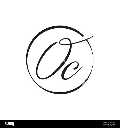 Initial Simple Letter OC Logo Design Vector Template. Abstract Minimal ...