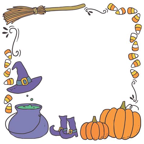 6 Best Images of Printable Halloween Pumpkin Border - Free Halloween ...