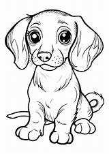 Dachshund Coloring Page Line Art  Premium AI Generated Vector sketch template