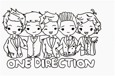 one direction colouring pages - Clip Art Library