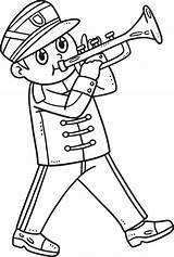 Trombone Coloring Page sketch template