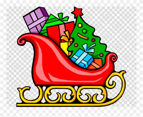 Download Santa's Sleigh With Presents Clipart Santa Claus Sled - Sleigh ...